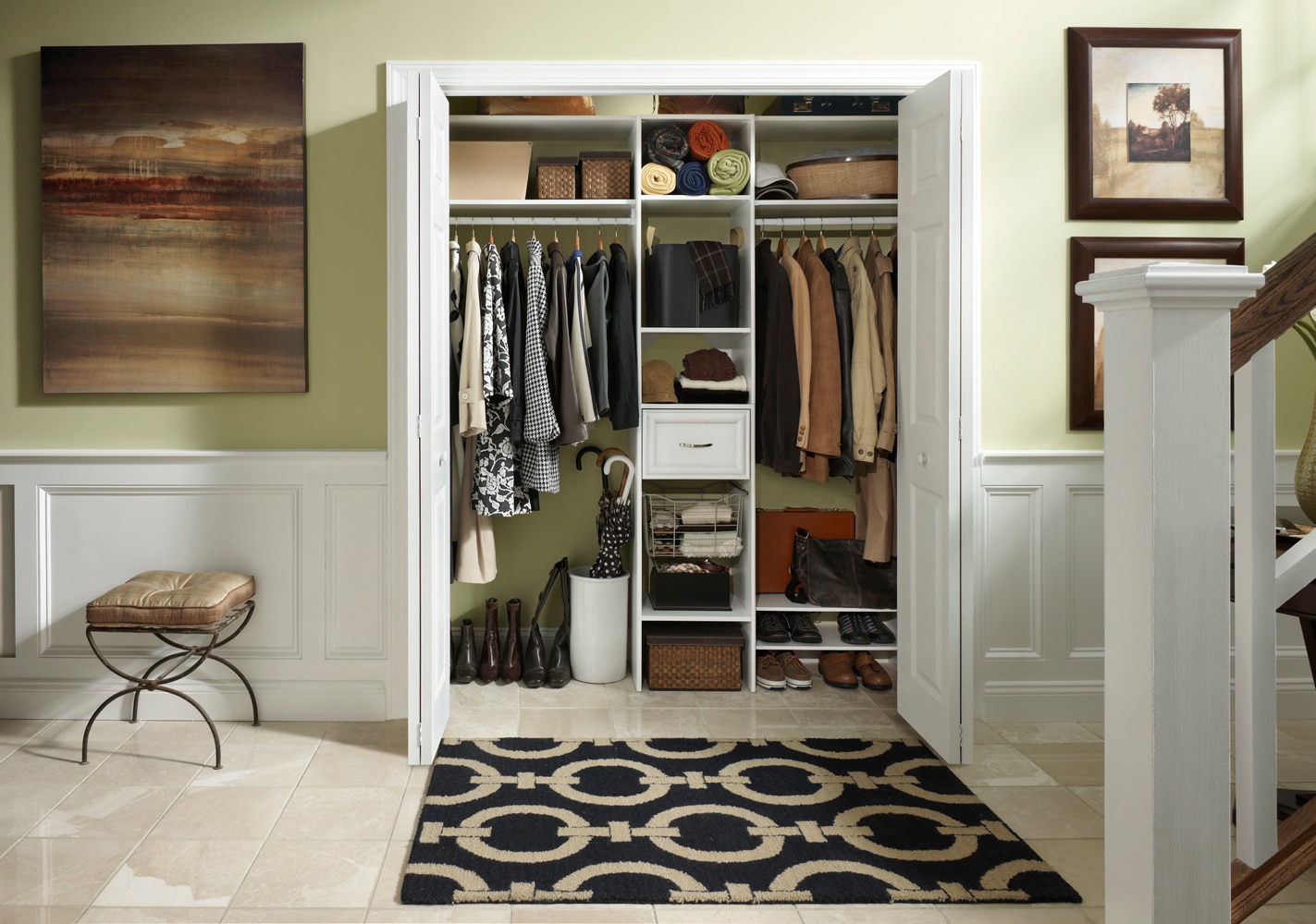 ClosetMaid Selectives 17 in. TowerWhite Wood Closet System (Fits ...