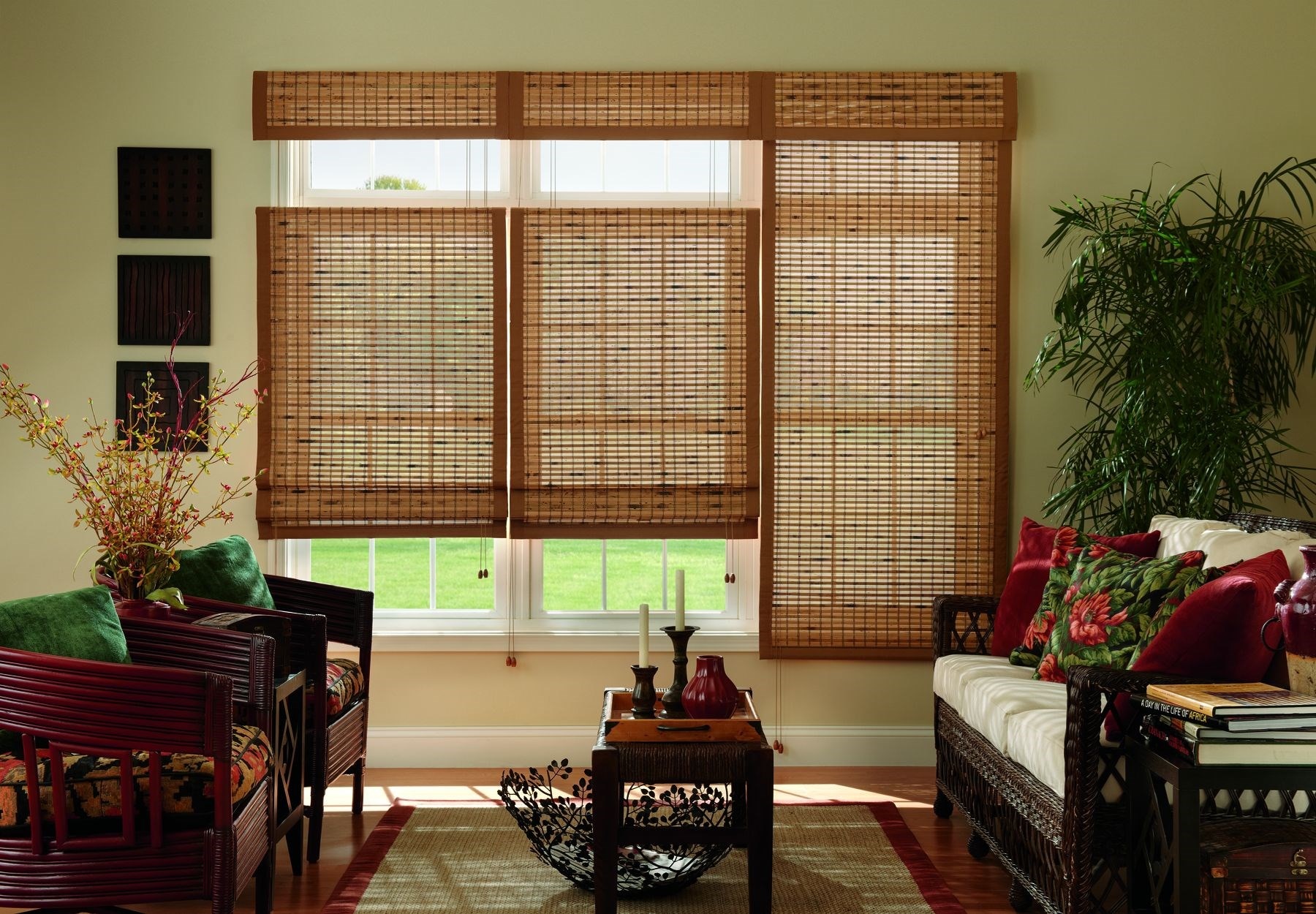 Furniture: Modern Vertical Blinds For Large Window